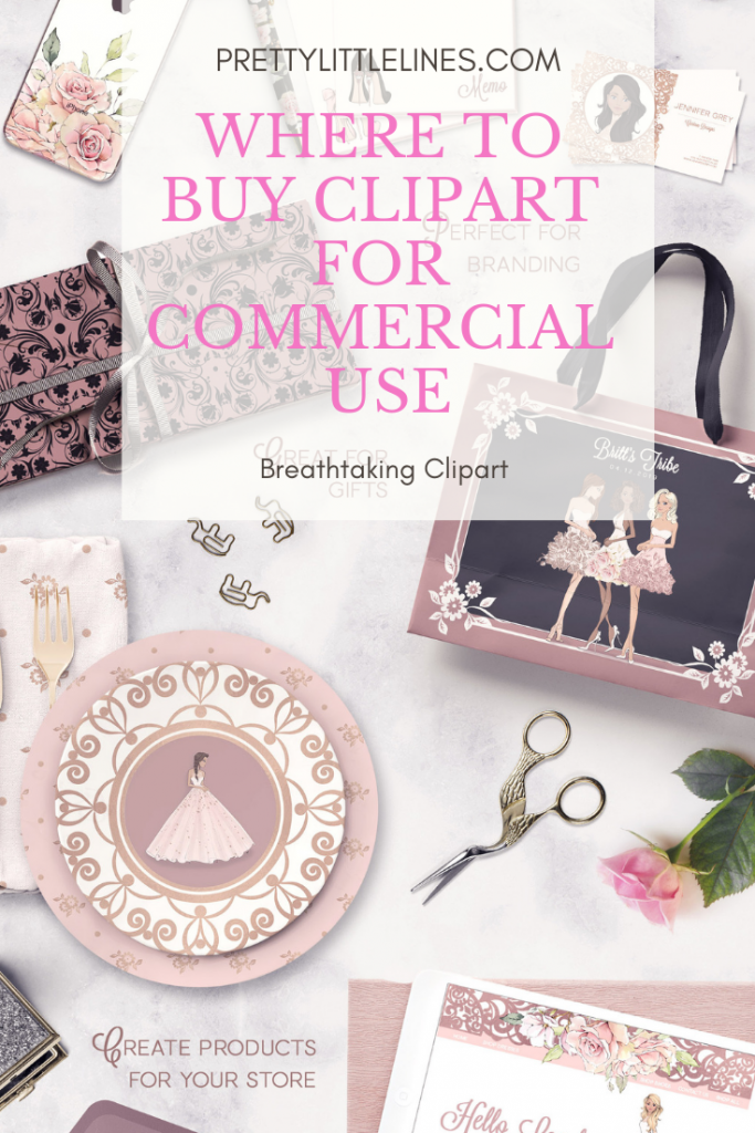 buy commercial use clipart | pretty little lines