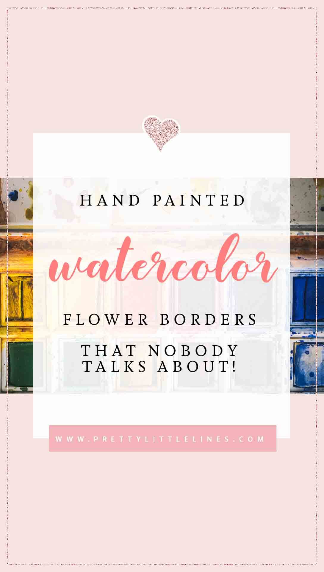 watercolor flower borders