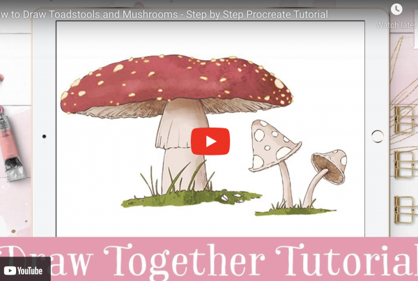 how to draw toadstools and mushrooms